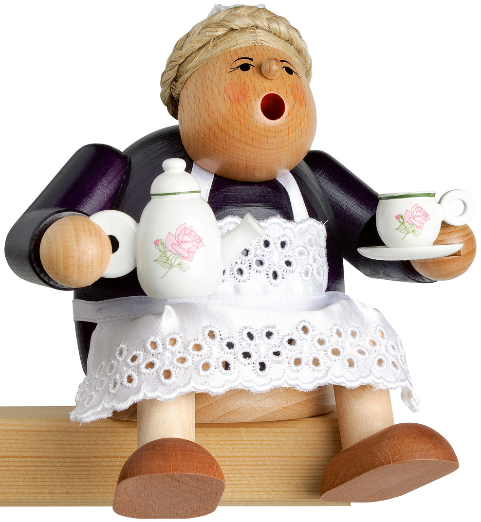 Räucherfrau Kantenhocker Kaffeesächsin