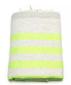 Tuch *Fouta* Hamamtuch Frottee, Neon Green Fish 180x100cm
