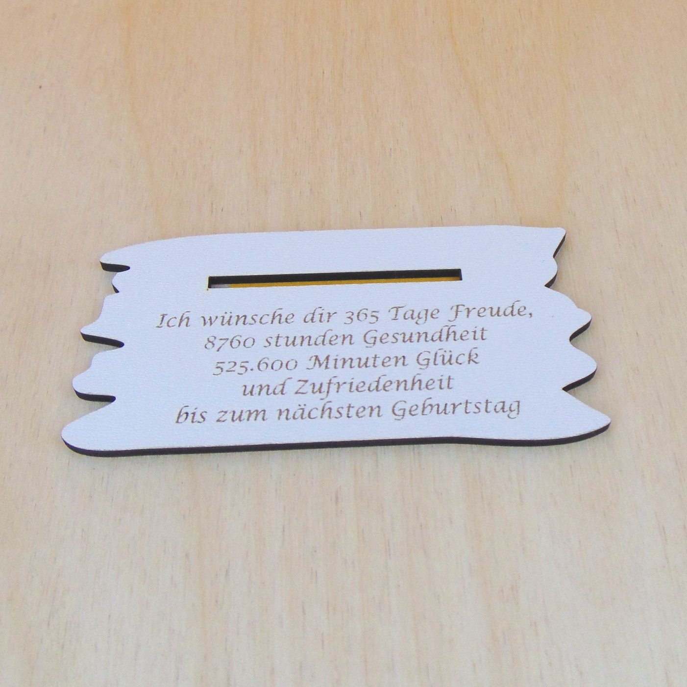 Vintage Gutscheingeschenk zum 45. Geburtstag, Kleeblatt 11,7 cm / ohne Gravur - Image 2